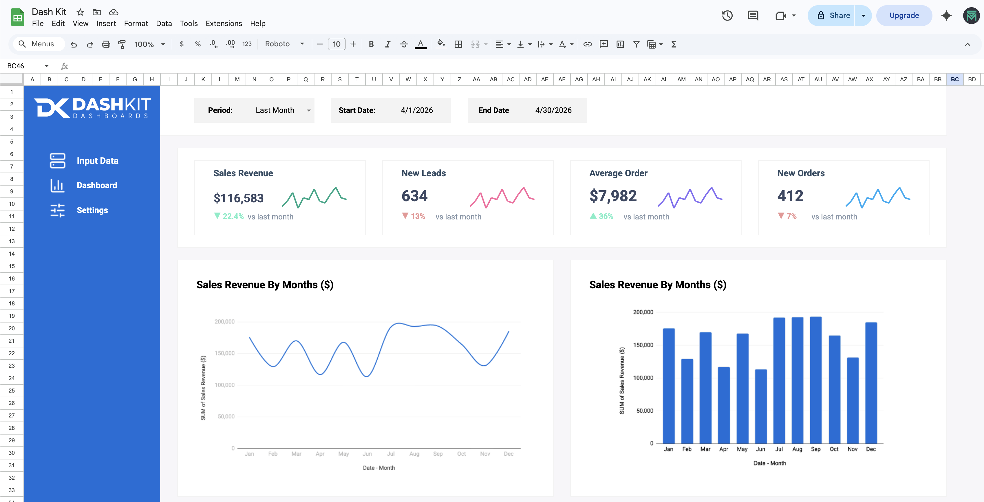 SheetMetricz - Premium Google Sheets Templates